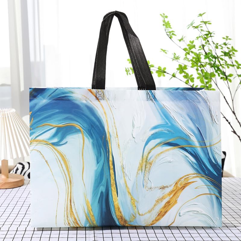 4 Pack 12.5" Gift Bags Medium Size - Includes Tissue Paper & Cards, Reusable Non-Woven Gift Bags with handles for Birthday, Party, Baby Shower, Wedding, Bridal Shower, Anniversary 12.5in×11in×3.9in - Image 5