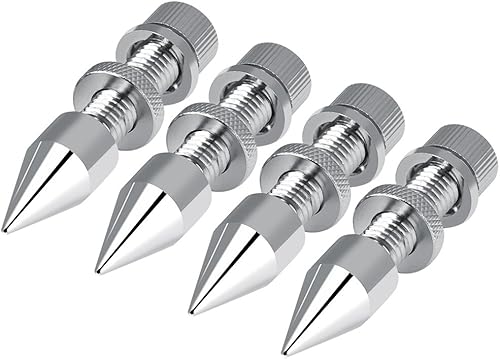 Miniatura 6 de Zerone Juego de 4 puntas de altavoz de cobre cromado, soporte de aislamiento de altavoz de alta fidelidad, pies de cono + almohadilla base a prueba