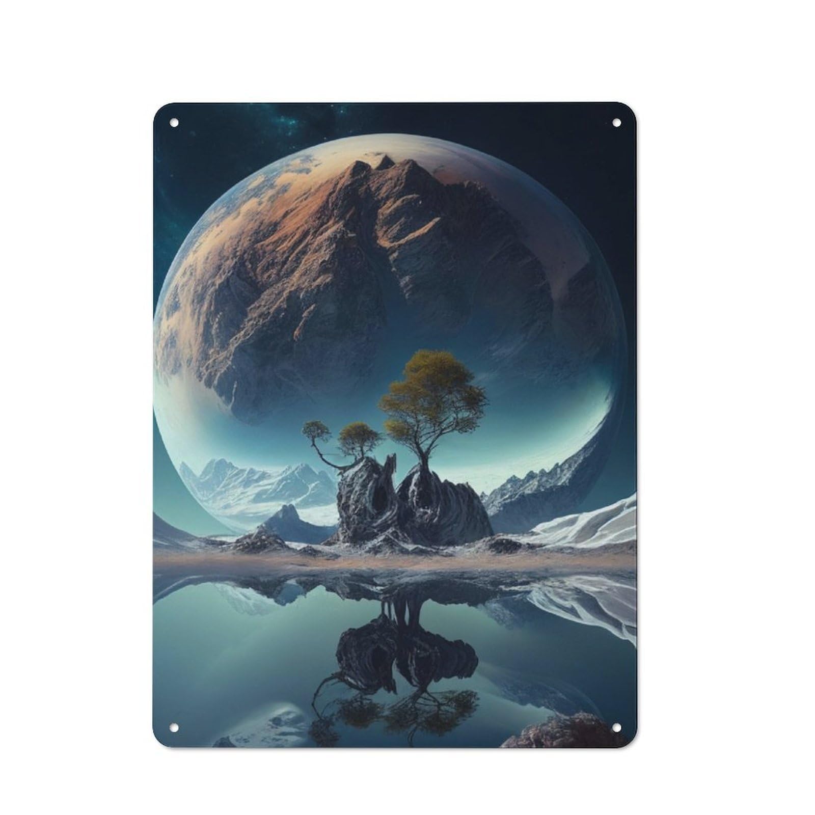 Junmoney A Planets Features Retro Metal Wall Sign 40X30cm With For Bar Or Restaurant, Gift Idea For A New Home And Metal Sign Collection