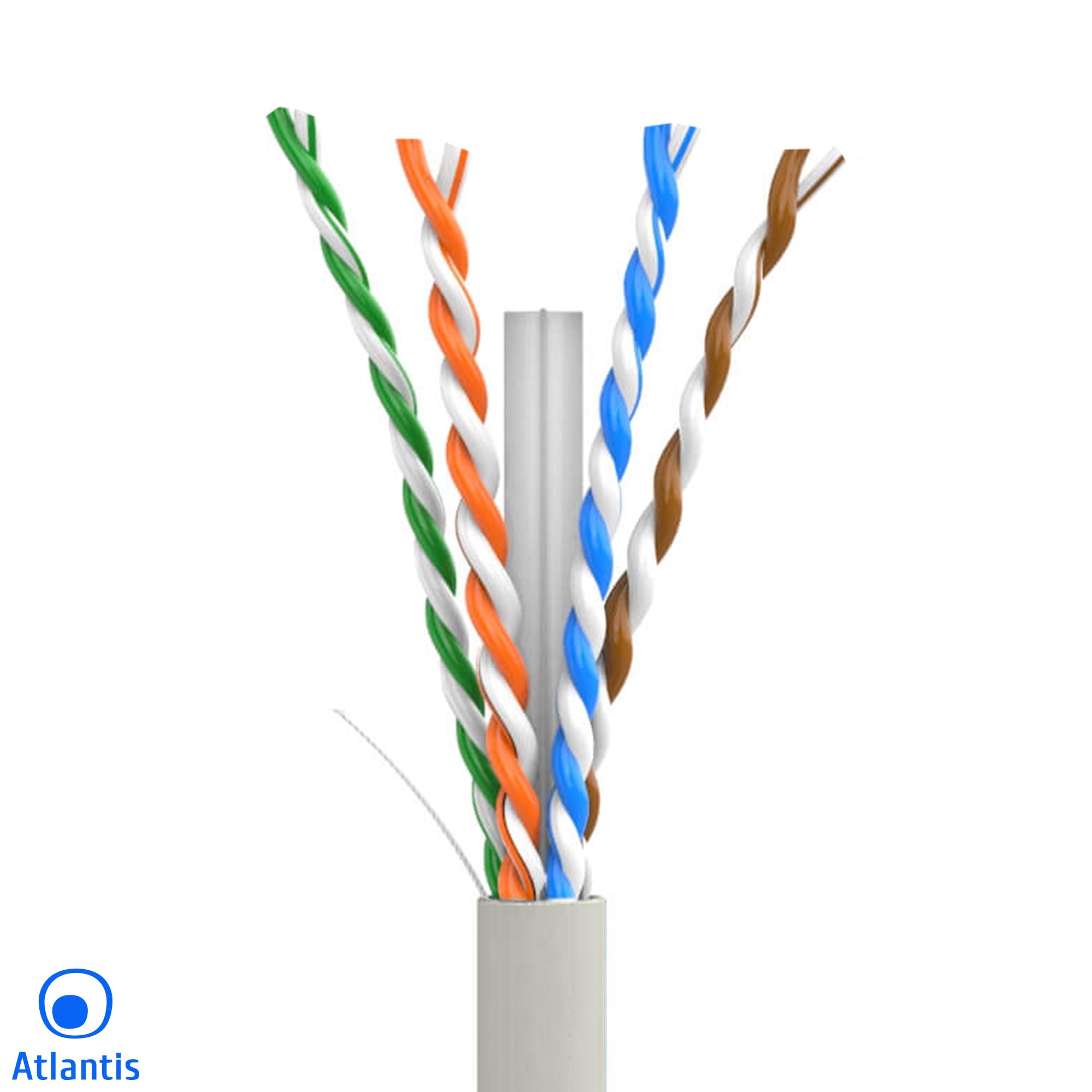 ATLANTIS Cavo Ethernet Cat 6 FTP 10 m, Cavo LAN di Rete, schermato. Connettori RJ45 pressofusi.