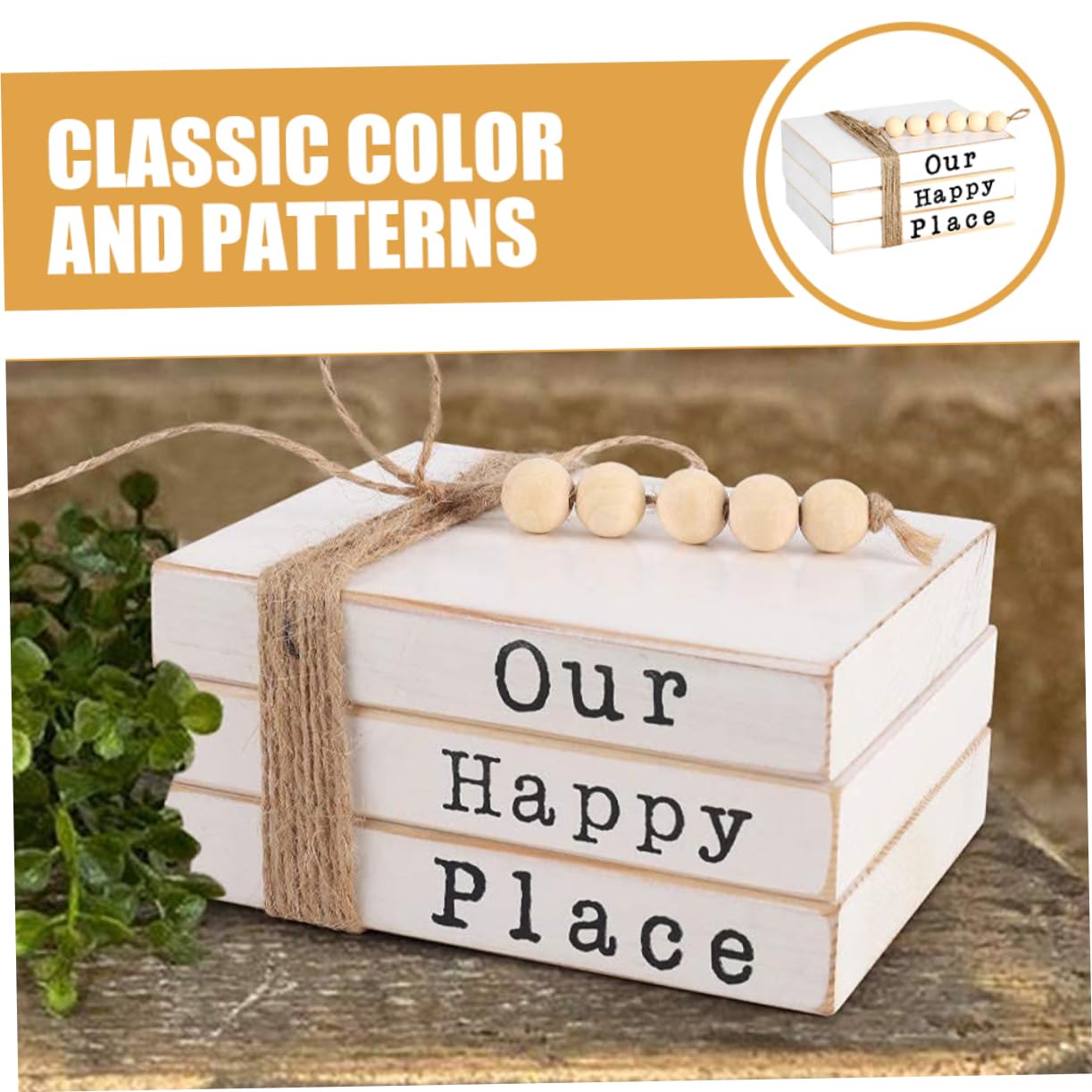 TOYANDONA Decorative Bookends Wooden Fake Book Ornament Home Decor Models for Living Room