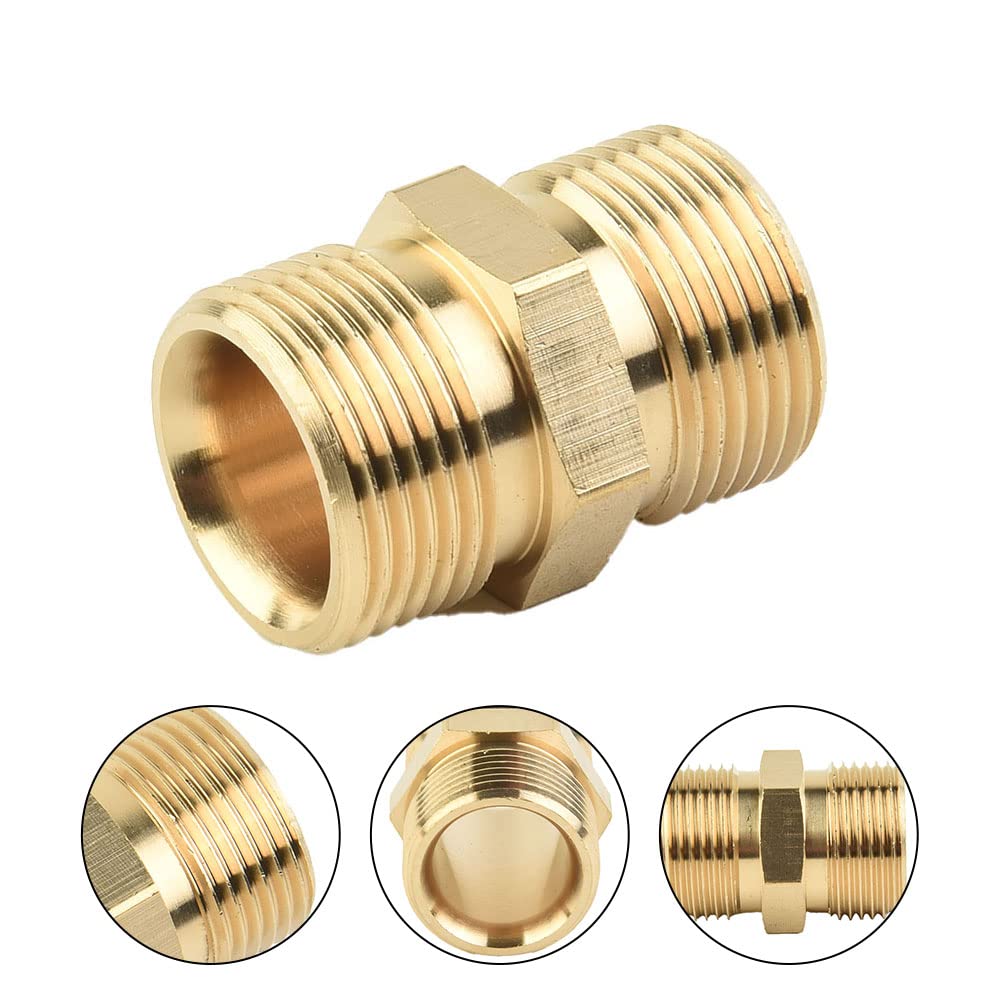 M22 Auf 15 Mm Adapter Aus Messing – Für Hochdruckreiniger & Pumpenschläuche | Kompatibel Mit Vielen Marken