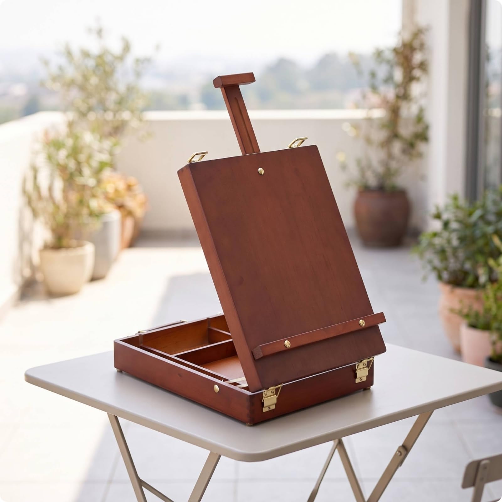 Cassetta in Legno con Coperchio Portatile Scatola con Coperchio Cerniera Pratica Chiusura in Metallo per, style to 2