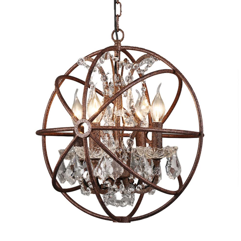 Luminaires d'îlot de cuisine avec cristaux et douille vintage E27