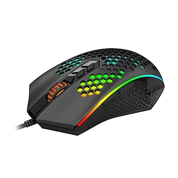 Redragon M809 Ultralight Weight Honeycomb Gaming Mouse RGB Backlit Wired MMO with 12400 DPI for Windows PC Computer