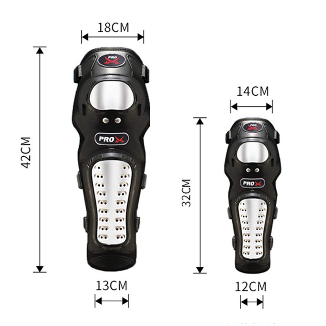 AKT PRO Ginocchiere per Moto Supporto per Gomito Set da 4 Pezzi Equipaggiamento Protettivo di Protezione da Corsa per Ciclismo in Acciaio Inossidabile Attrezzatura da Motocross