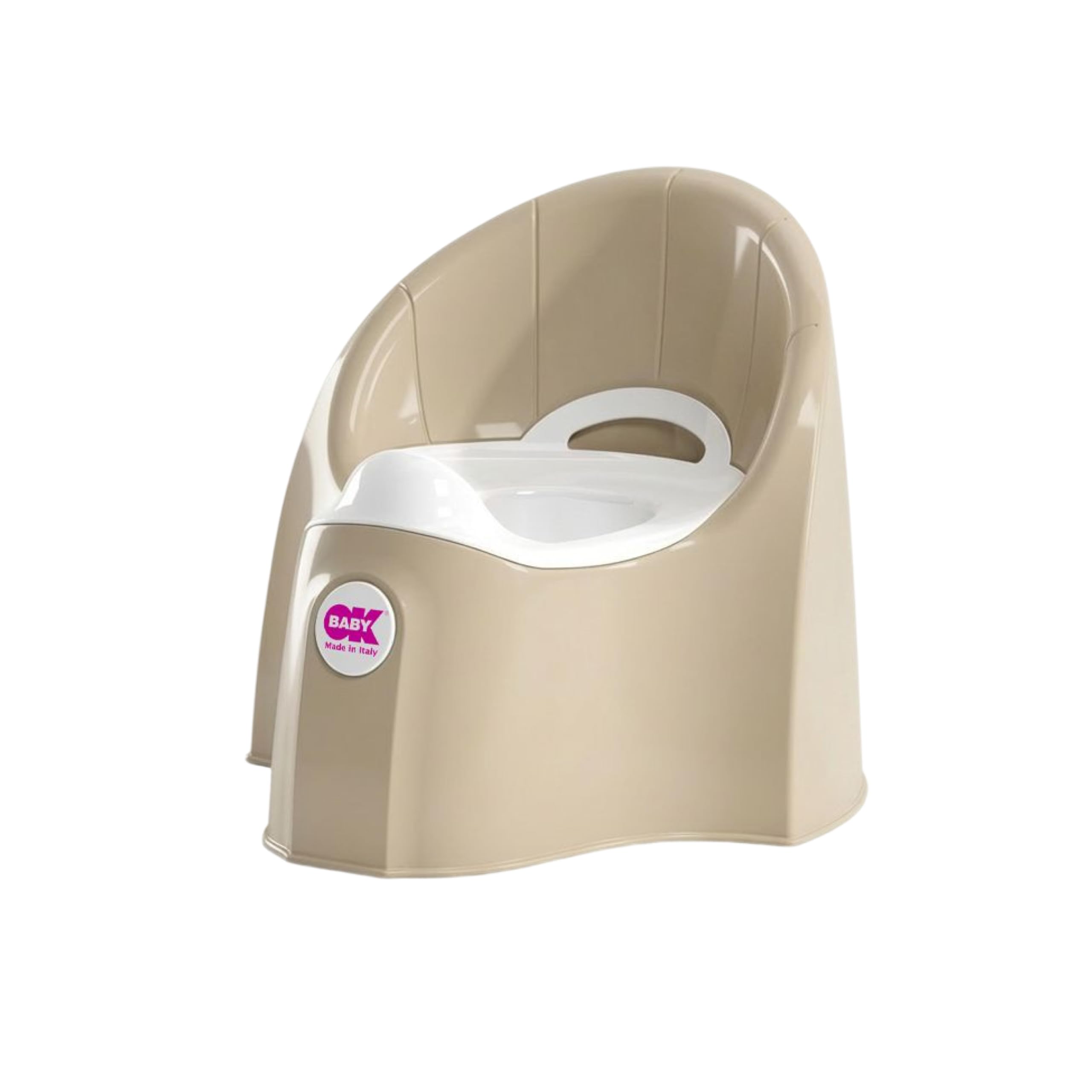 OKBABY Pasha – Toddler Potty with Anatomically Shaped Seat and High Backrest – Beige