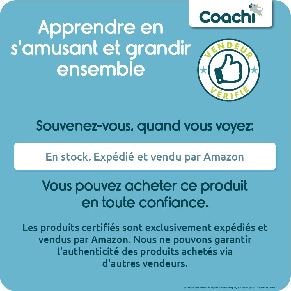 Training Line 10m Coachi, Dressage en extérieur, Dressage au Rappel, socialisation, légère, imperméable, idéale pour Stopper Les poursuites. pour Moyens et Grands Chiens/Chiots.