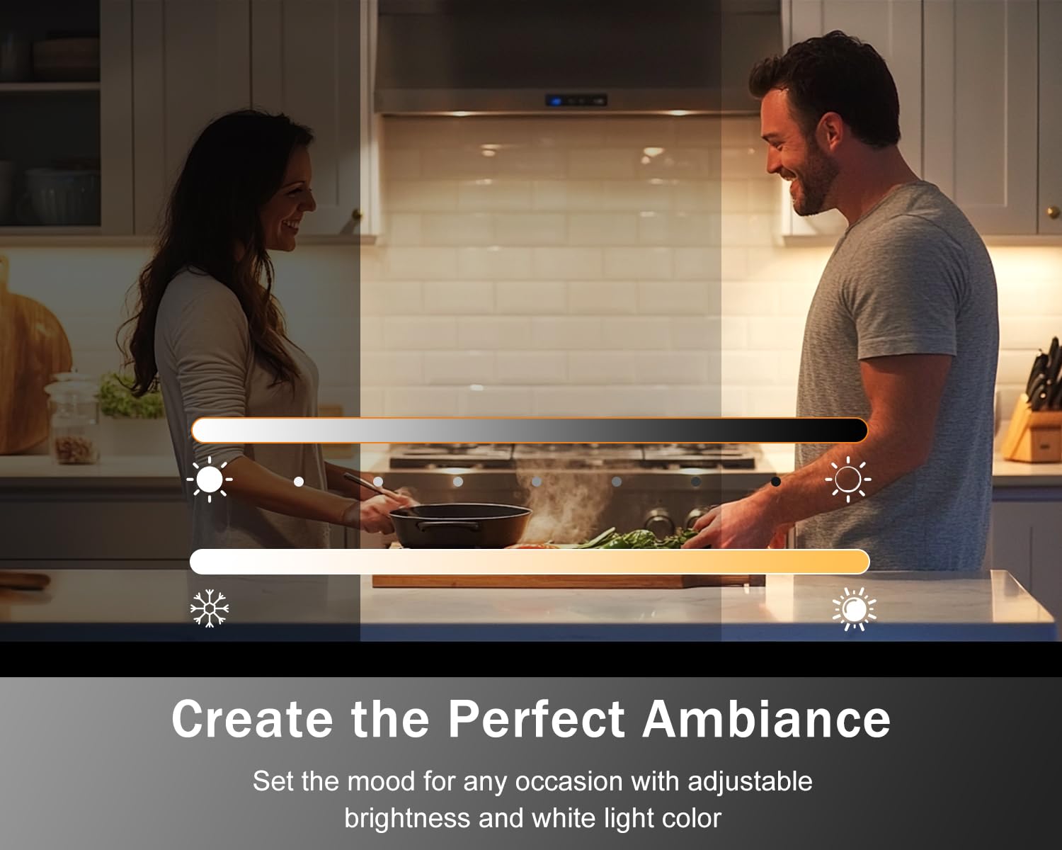 Cefrank Illuminazione Sottopensile Smart LED, 4 Barre da 30 cm a V, Luce Dimmerabile 2700K-6000K, 3W per Barra, Controllo App, Compatibile con Alexa e Google Assistant