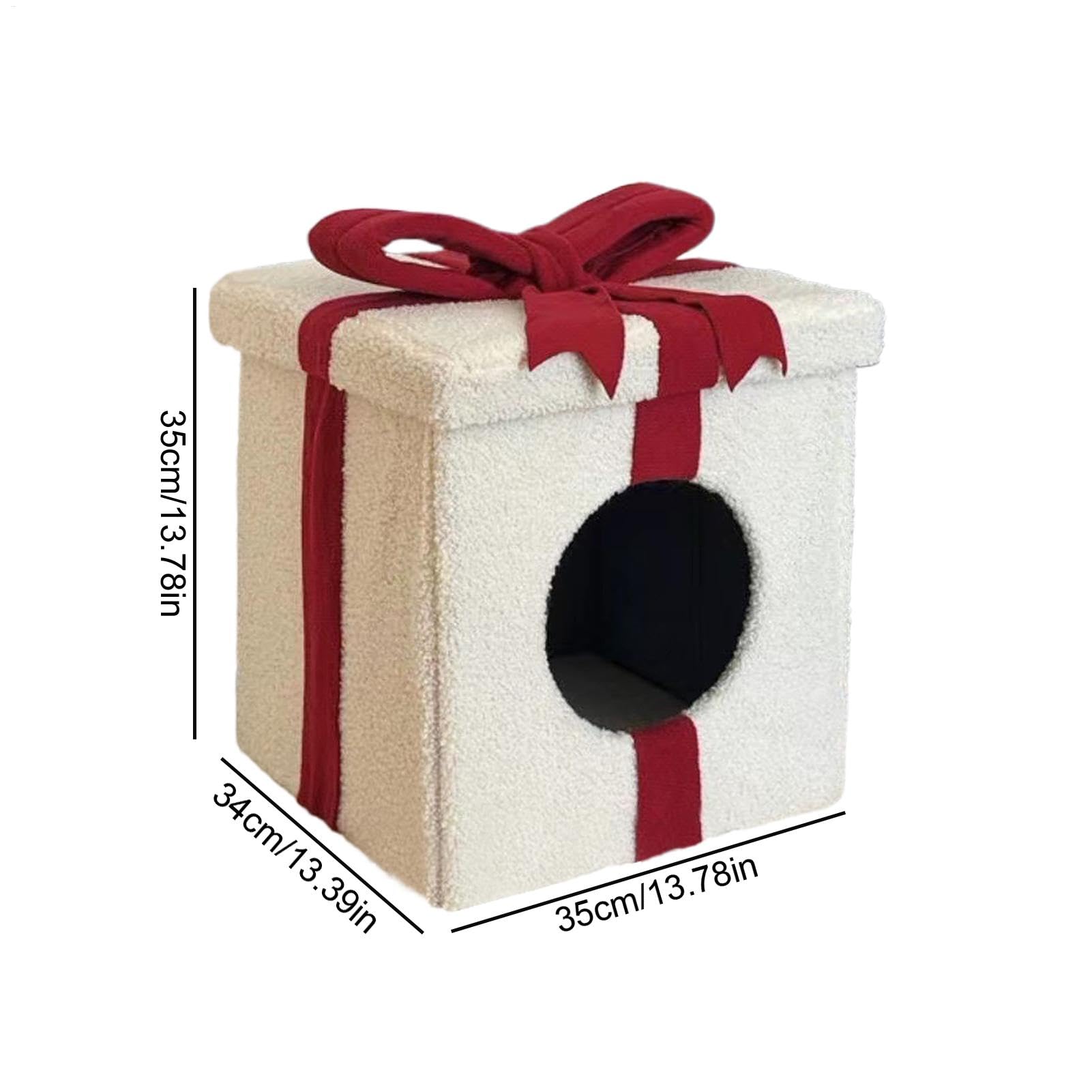 per gatti, case per gatti Casa per gatti chiusa | Cuccia per gatti pieghevole per interni, a forma di scatola, elegante e calda, per animali domestici, per l'inverno