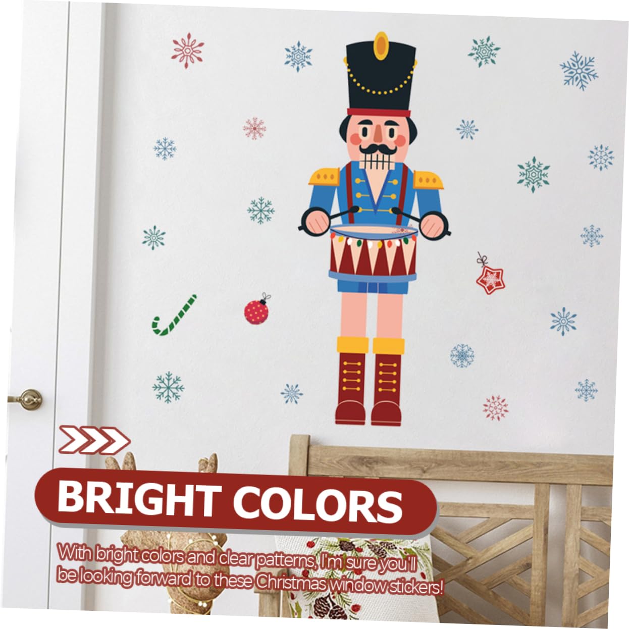 IMIKEYA 4 Stück Weihnachtsfensteraufkleber Weihnachtsdekorationen Schneeflocke-Tapete weihnachts fensterdeko weihnachten fensterdeko weihnachtsglas aufkleber Festfenster haftet PVC