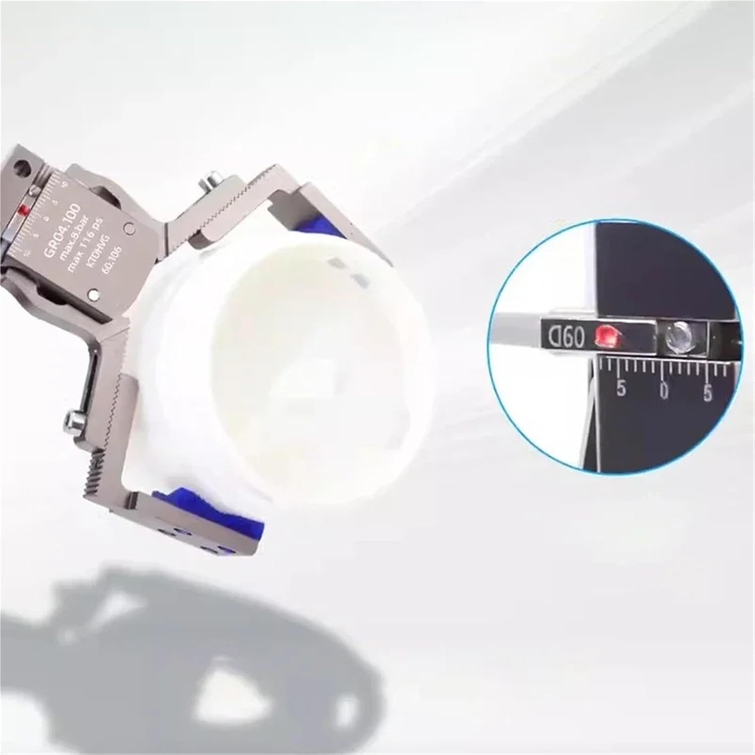 Pneumatic Fixture Cylinder Four Claw Clamps with Sensor Switch Mechanical Arm Gripper Finger Cylinder Water Spout Clip(AHVG95 Adjustable)