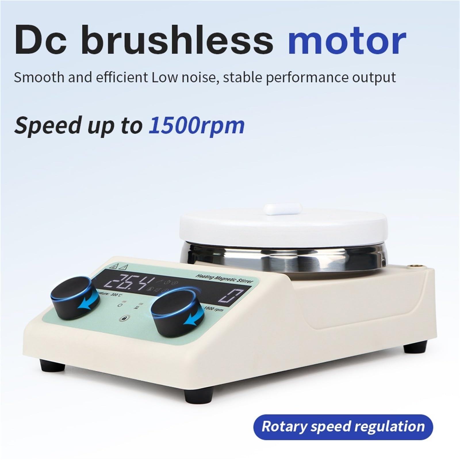 Centrifuga Agitatore magnetico elettrico con piastra riscaldante e barra di agitazione, laboratorio chimico, biologico medico, funzione conto alla rovescia