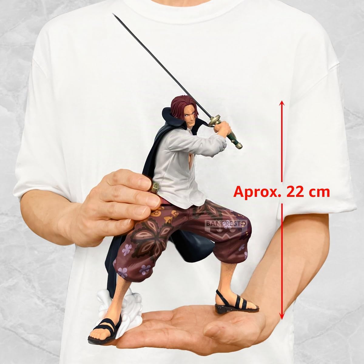 Banpresto Figura de Accion Shanks One Piece - Grandista 22 cm - Multicolor BP29210P - Figura Coleccionable - Óptimo para los fanaticos del Anime One Piece