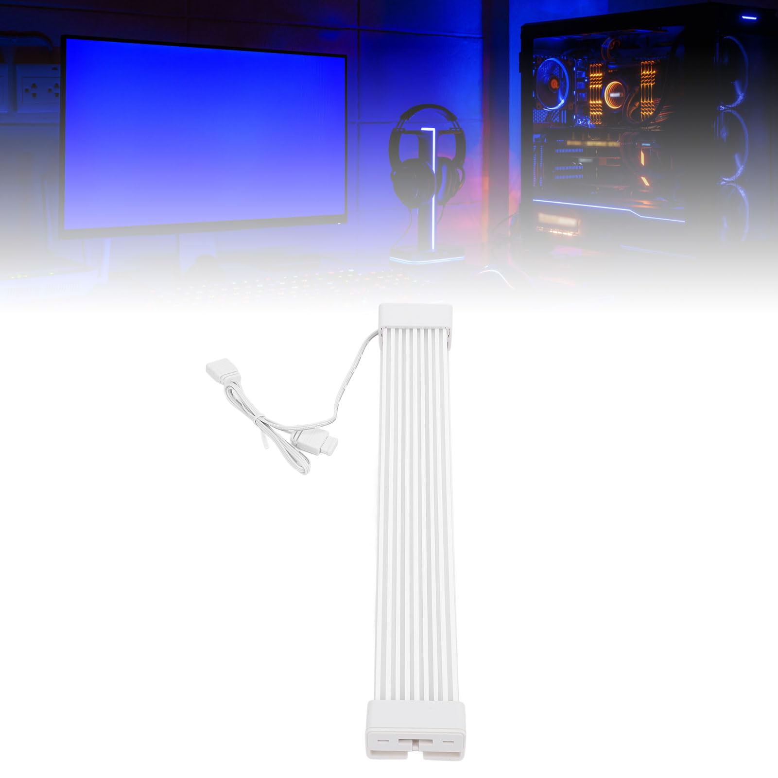Kabel RGB GPU 8-pinowy Przedłużacz 5V ARGB 8Pin do 2x8Pin 16AWG Synchronizacja Akcesoria do Obudowy