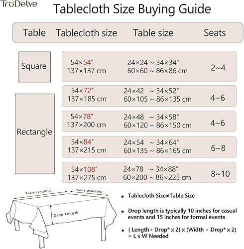 Miniatura 7 de JZY - Mantel de vinil resistente para mesa de cocina o comedor - Mantel de PVC lavable para mesa rectangular