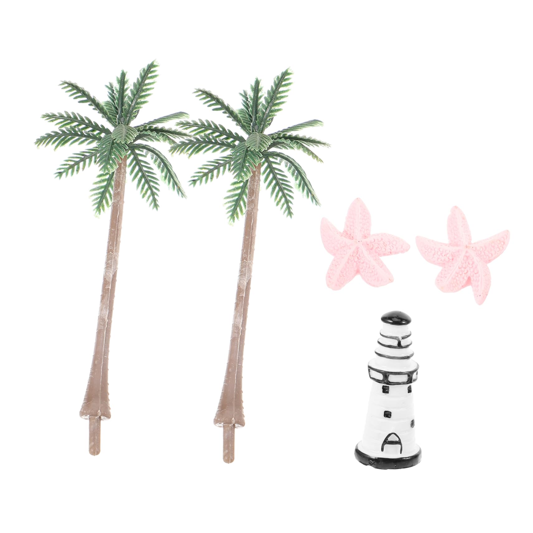 3 Sets Micro Landscape Beach The Lighthouse Beach Toys Nautical Figurines Mini Summer Style Ornament Sea Decor Micro Scene Accessories Pretend Play Toy Mini House Decoration Vaguelly