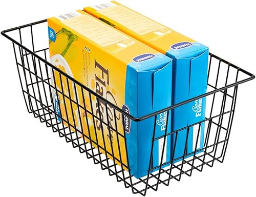 Miniatura 8 de SANNO Organizador de cesta para congelador, divisor de almacenamiento de alambre de metal para refrigerador, cesta de alambre organizador de