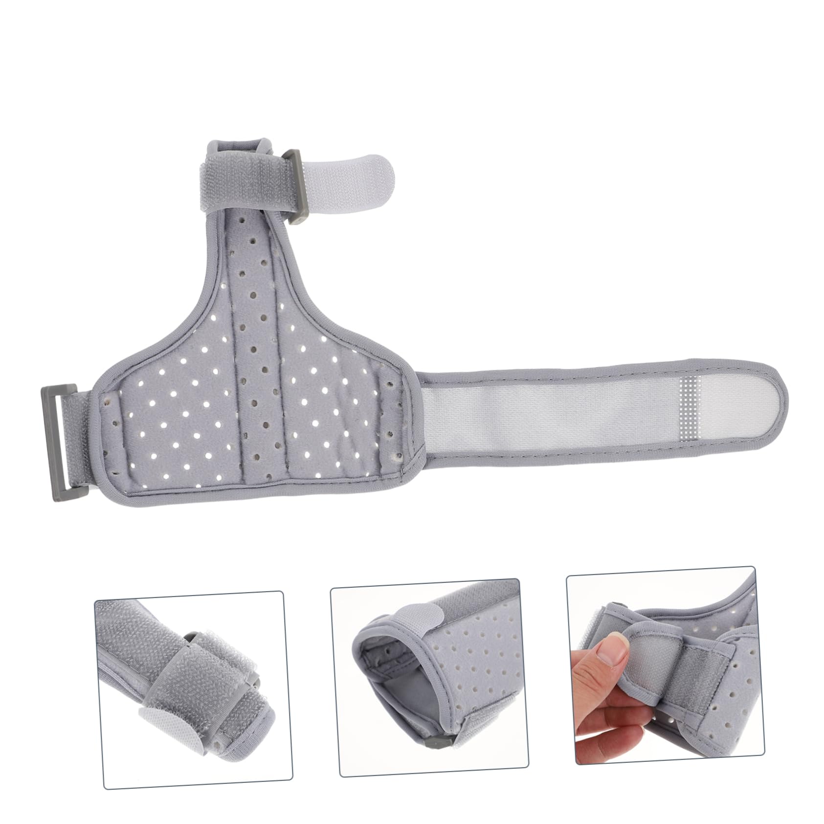 FRCOLOR 1 PC Thumb Fixation Sleeve Thumb Support Sleeve Tool Stand Support Brace Thumb Support Thumb Brace Finger Support Thumb Protector Light Grey Steel Plate