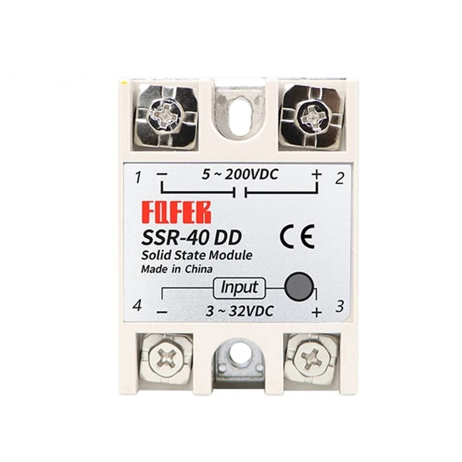 SSR-10DD SSR-25DD SSR-40DD SSR-100DD10A 25A 40A 100A Solid State Relais Modul 3-32V Eingang DC 5-250V DC Ausgang Ersatzteile(Size:SSR-100DD)
