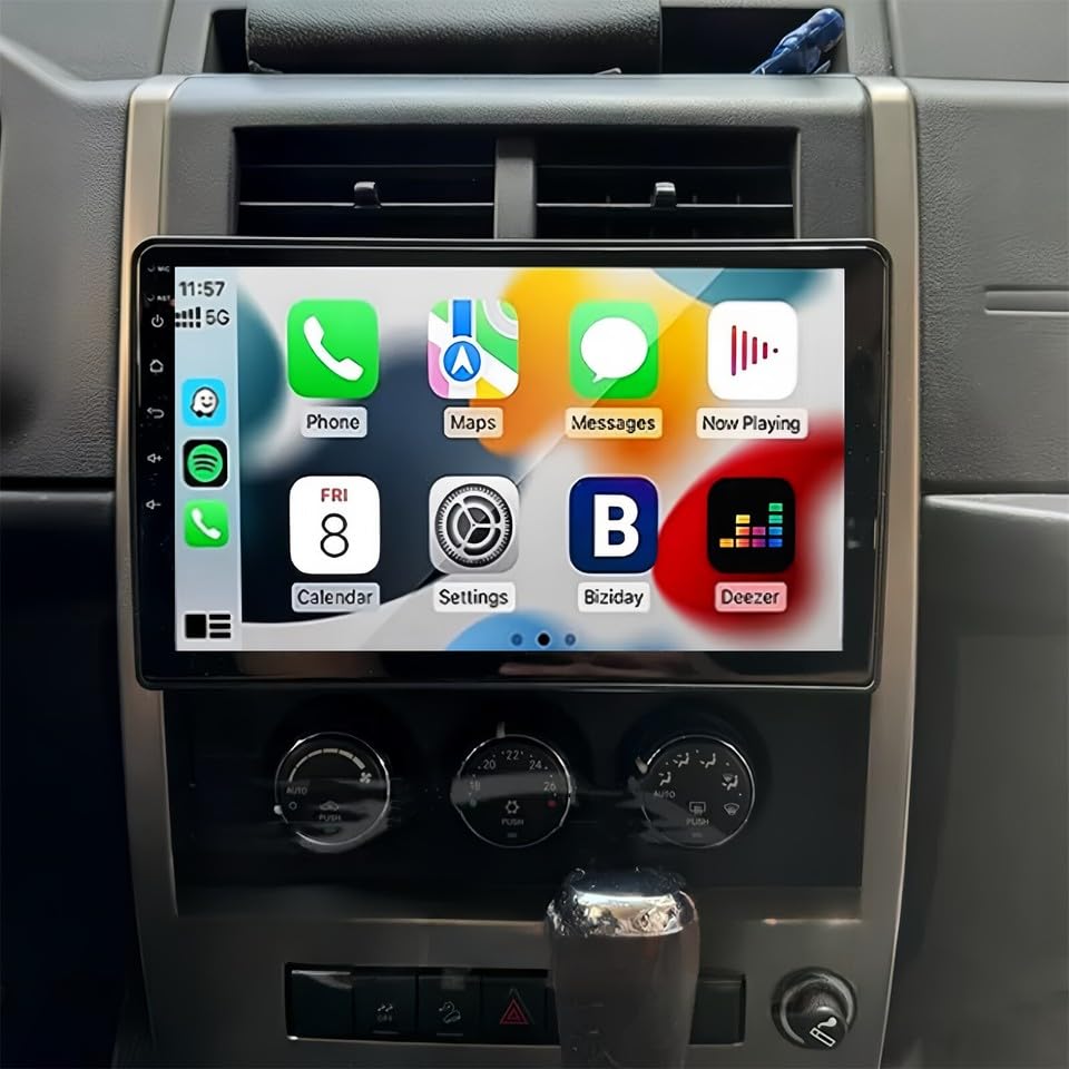 Alikali 2+32G 10" Car Stereo fit for Jeep Liberty 2008-2011 2009 2010 w/GPS Wireless w/Carplay Android Auto Double Din Touch Screen Car Audio Receiver