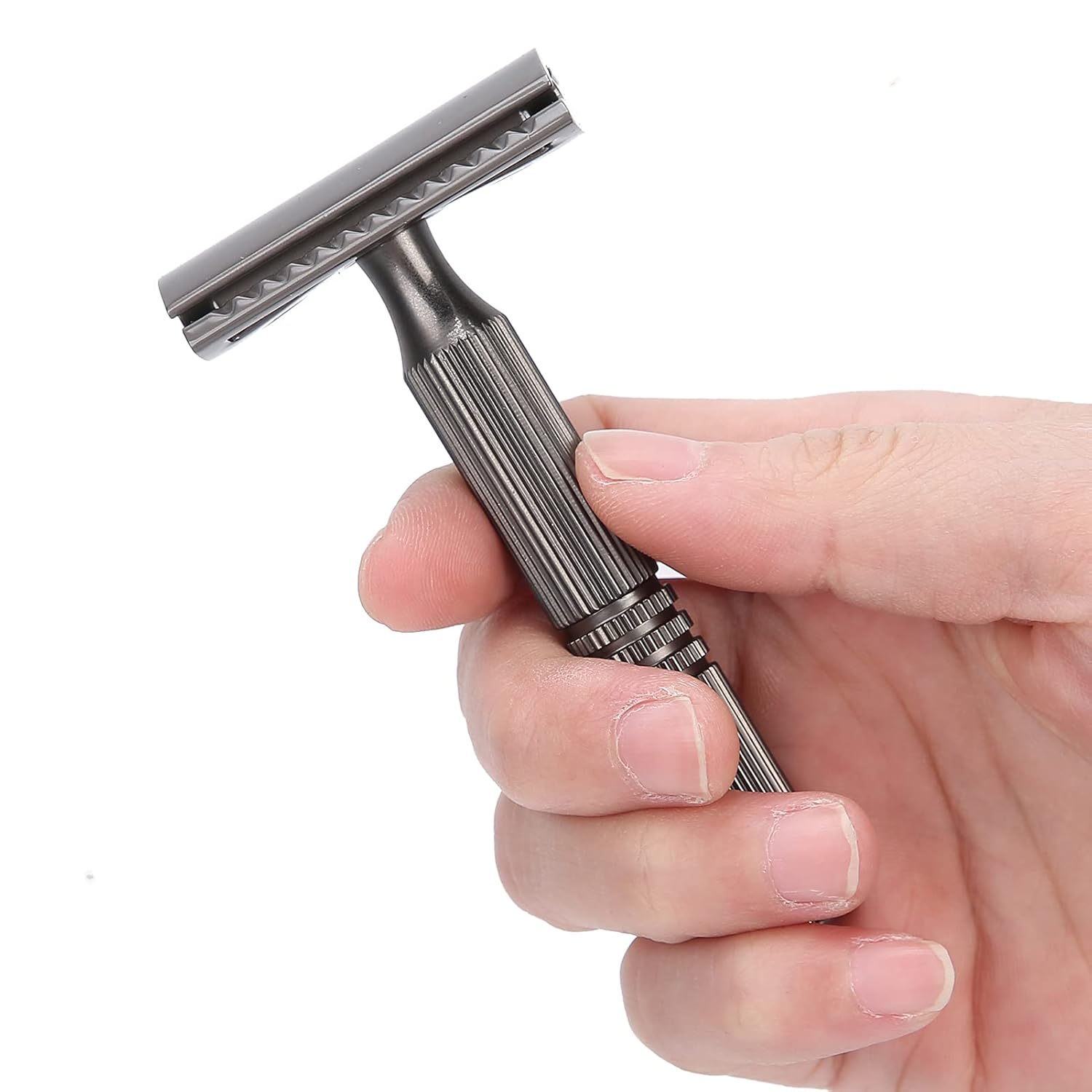 Professional Mens Shaver Durable Alloy Retro Shaver Portable Bladeless Shaver Home Barber Shop Double Edge Manual Safety Shaver