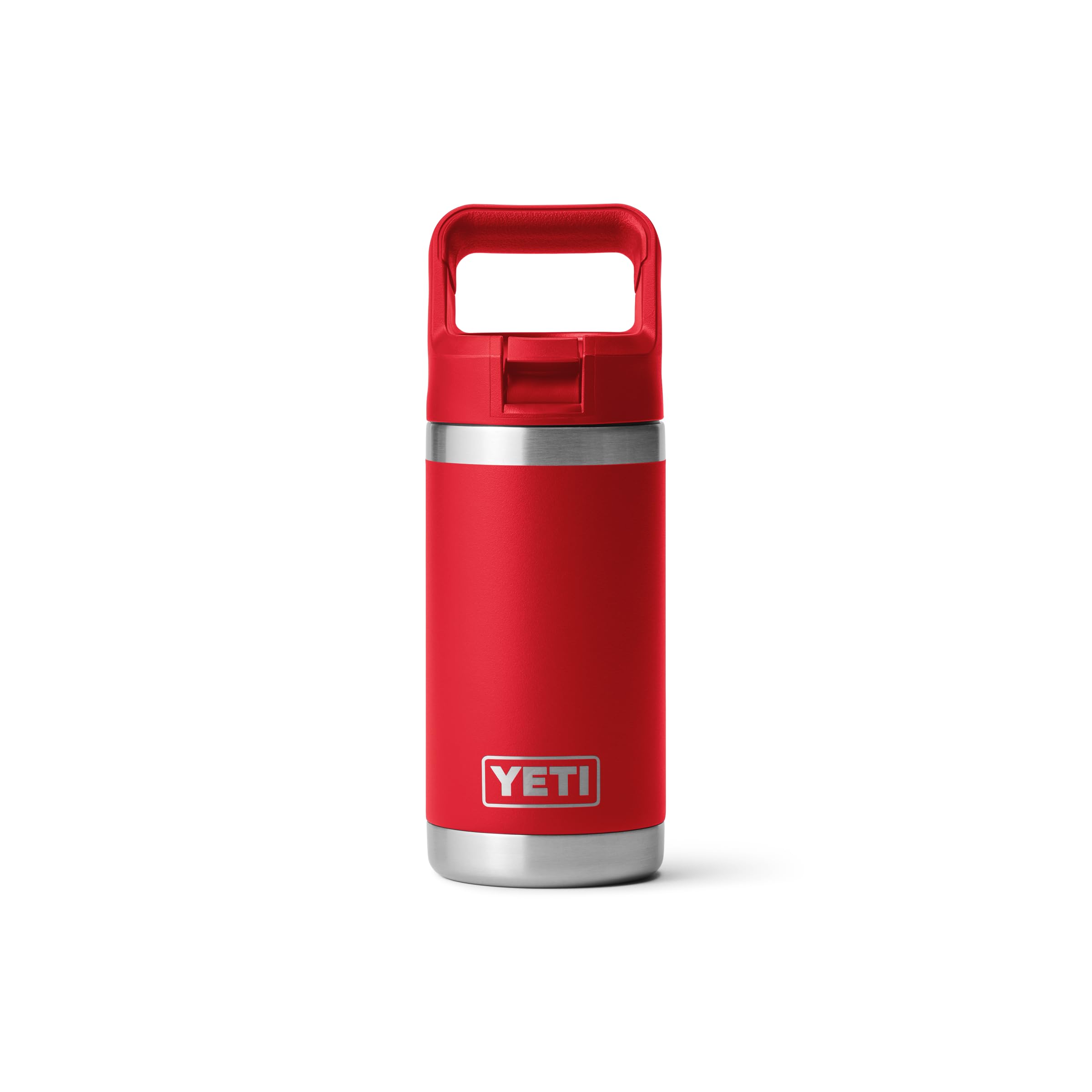 Rambler Jr Kids Bottle, Vacuum Insulated Stainless Steel Bottle with Straw Cap, Rescue Red, 12 oz (355 ml)