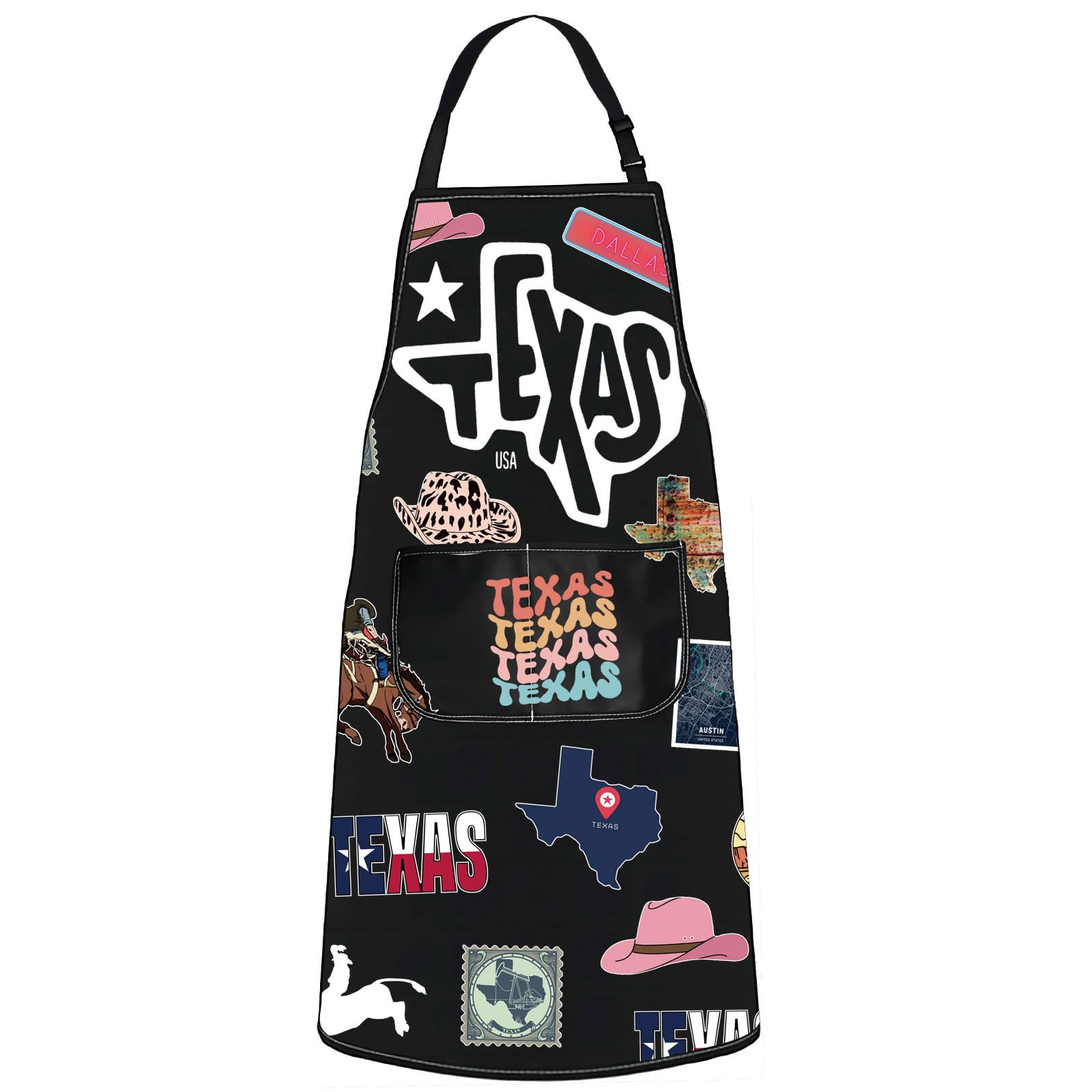 JNIAP Texas Kitchen Apron for Grilling and Cooking - Chef Apron for Women and Men