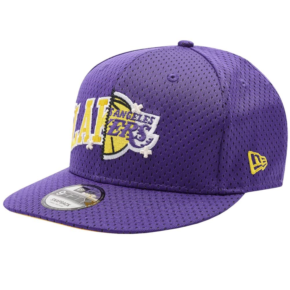 New Era LA Lakers NBA 9FIFTY Half Stitch Baseball Cap Hat - S/M Black