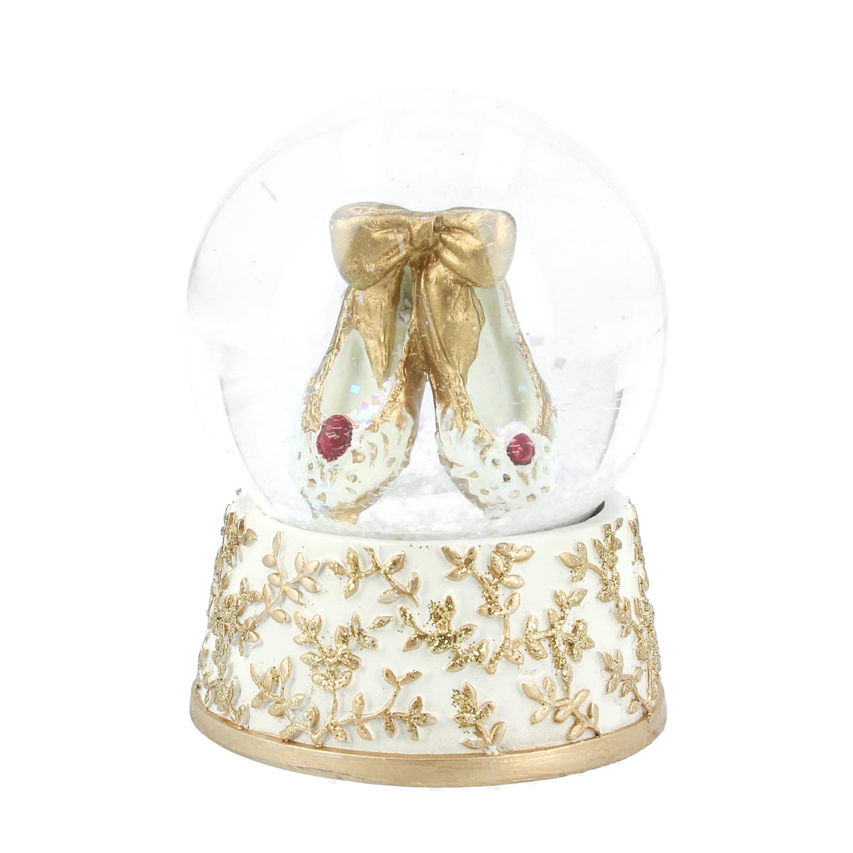 Gisela Graham Pink 8 Centimetre Snow Globe With Ballet Slippers