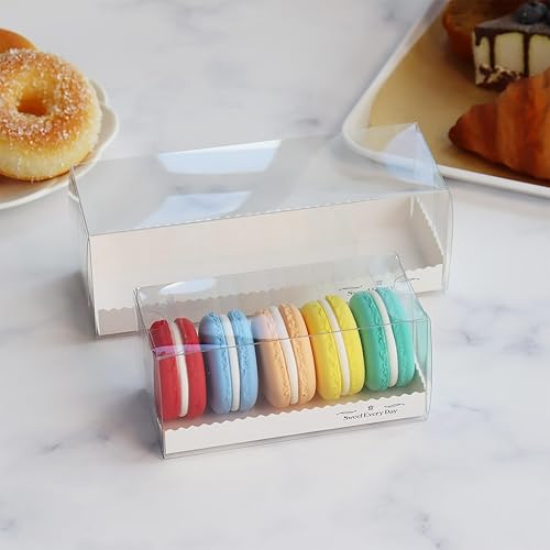 Miniatura 4 de Cajas de plástico transparente paquete de 25 recipientes transparentes para pastelería cupcakes cajas de paquete de dulces para bodas fiestas de