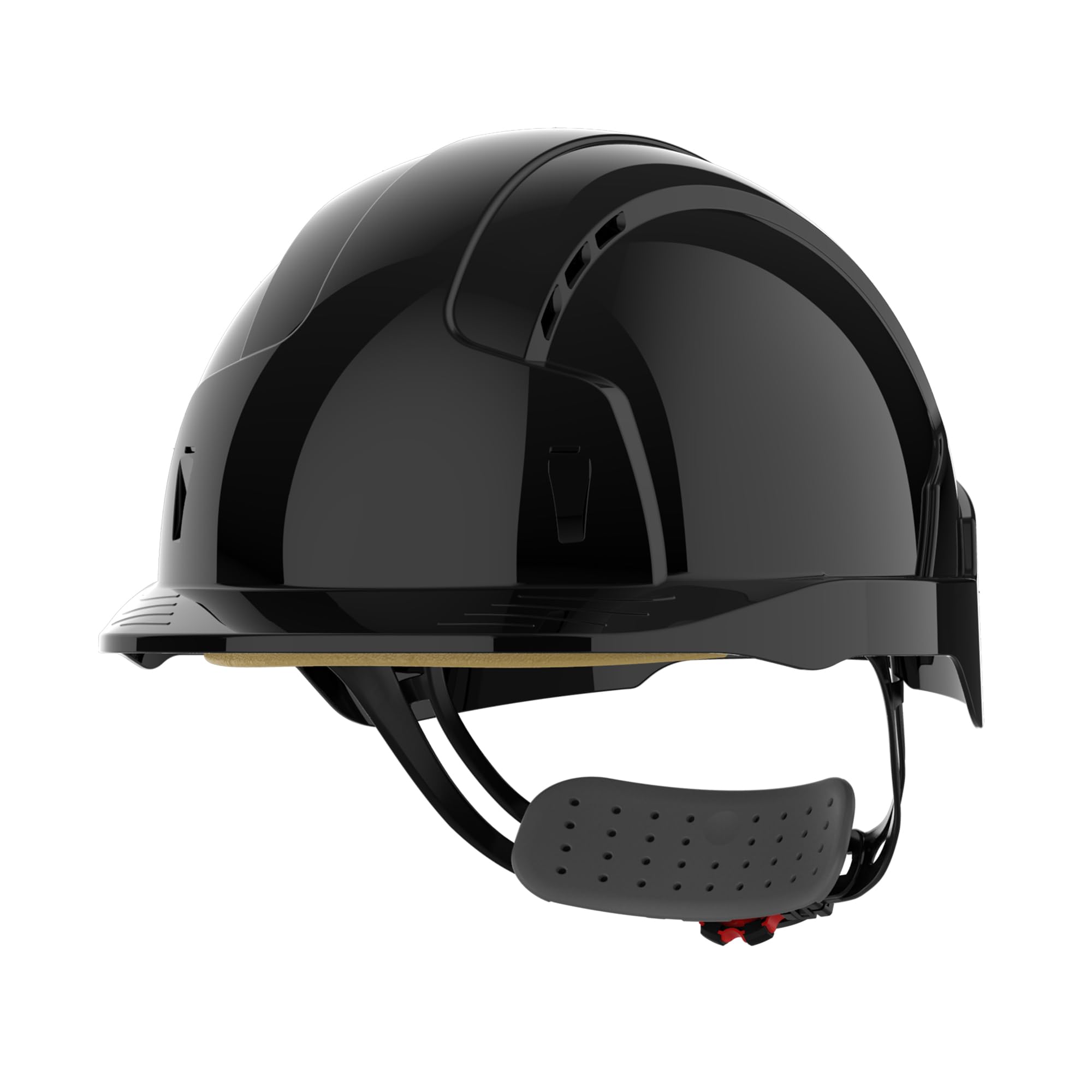 JSP - EVOLite Lightweight ABS Safety Helmetmid Peak Wheel Ratchet, Vented, Black (AJB170-001-100)