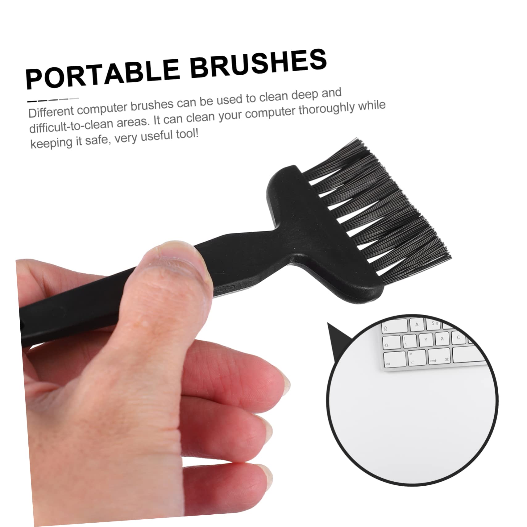 Uonlytech Anti-Static Brush Set for Keyboard 6pcs Computer Cleaning Brush Kit Electronics Cleaning Kit Pc Duster Static-Free