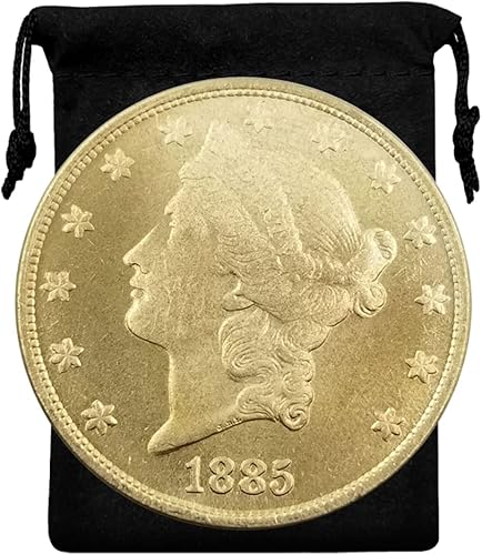 Copia 1885 Liberty Morgan Moneda de Oro Veinte Dólares-USA Moneda de Recuerdo Moneda de la suerte Moneda Hobo Moneda Morgan Dollar Replica