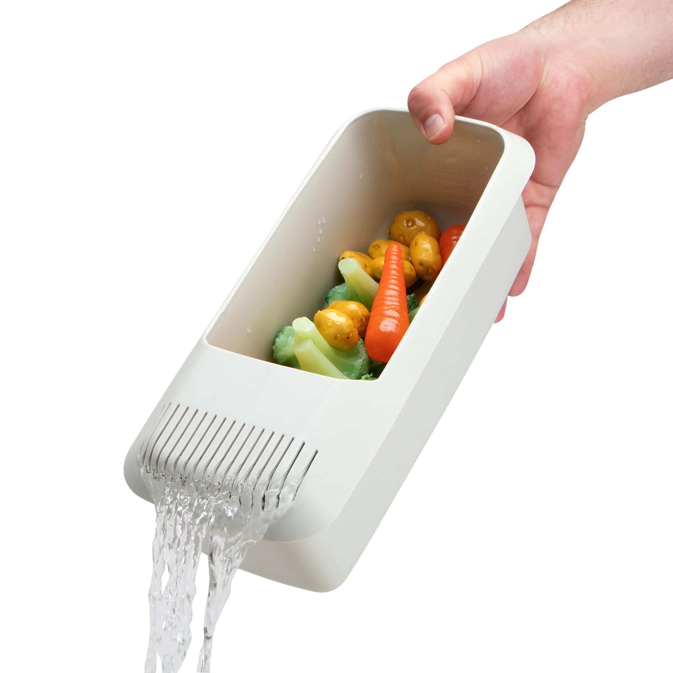 Cuiseur à Pâtes Pour Micro-ondes - Récipient Avec Passoire Intégrée - Pratique Pour Spaghetti, Légumes Vapeur (29x14x11 Cm)