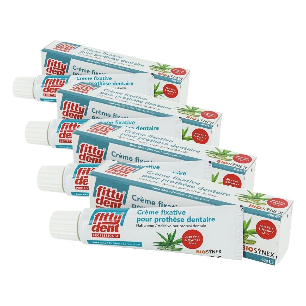 Fittydent Crème Fixative pour Prothèse Dentaire 40 g (Lot de 4)