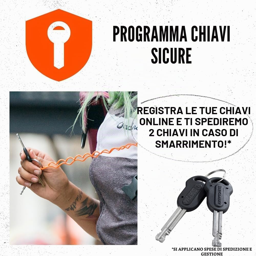 Kryptonite NEW YORK LOCK DIAMOND STANDARD Lucchetto a U – Resistente alle smerigliatrici angolari – Diametro dell'archetto 26 mm – Massima sicurezza per biciclette, e-bike e scooter