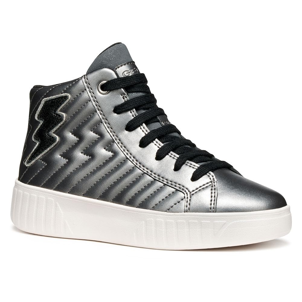 Geox Junior J Mikiroshi Girl Sneakers Dk Silver 28_EU