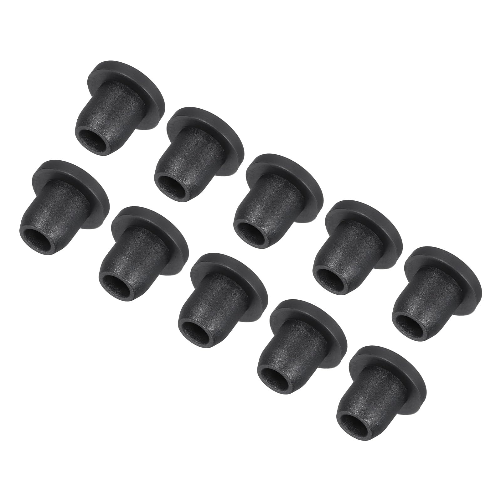 MECCANIXITY Silicone Plug Mount Dia 7.3mm/0.29" Black 10Pcs OD 11mm/0.43"