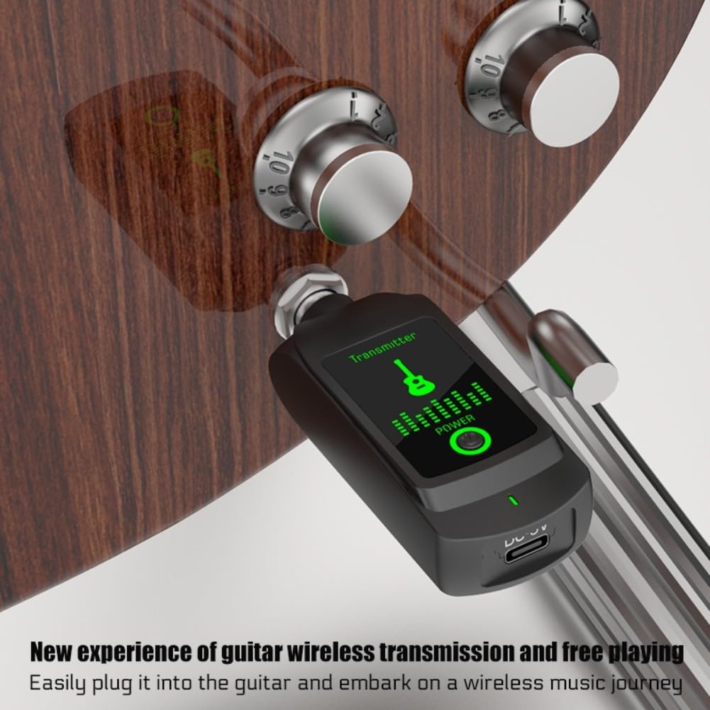 Système de guitare sans fil rechargeable, émetteur-récepteur de portée de 50 m pour guitare électrique, transmission audio (un à un)
