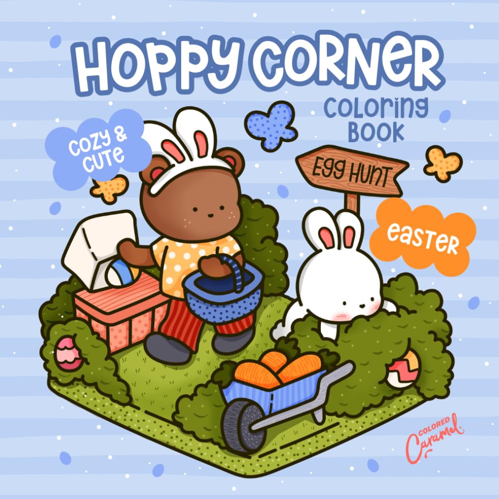 Hoppy Corner: Cozy & Cute Easter Coloring Book