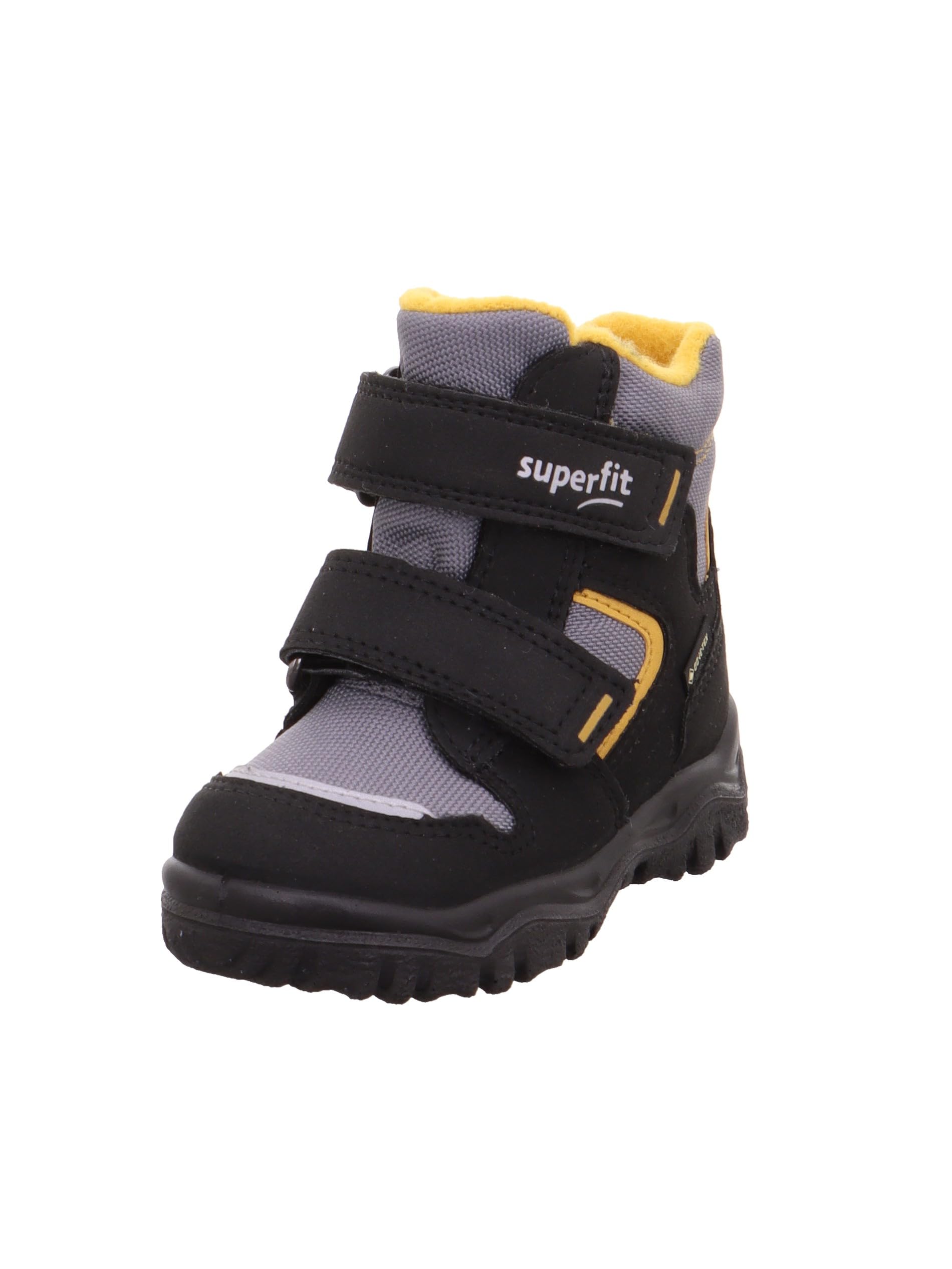 Superfit Baby Boys Husky1 Warm Lined Gore-Tex Snow Boots, Black/yellow 0020, 2.5 UK Child
