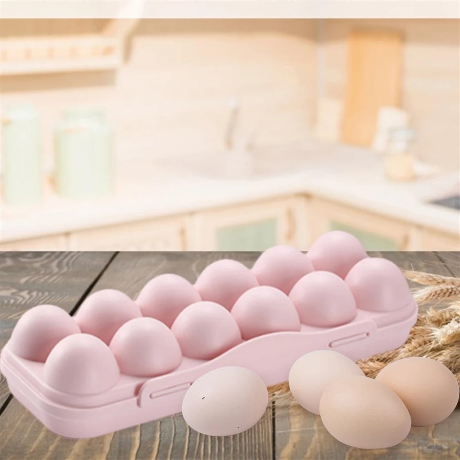 1/2 Uds. Caja de almacenamiento de huevos de 12 rejillas, contenedor de huevos de plástico a prueba de golpes, bandeja con ranura for huevos, caja for refrigerador, Camping, Picnic, senderismo y viaje