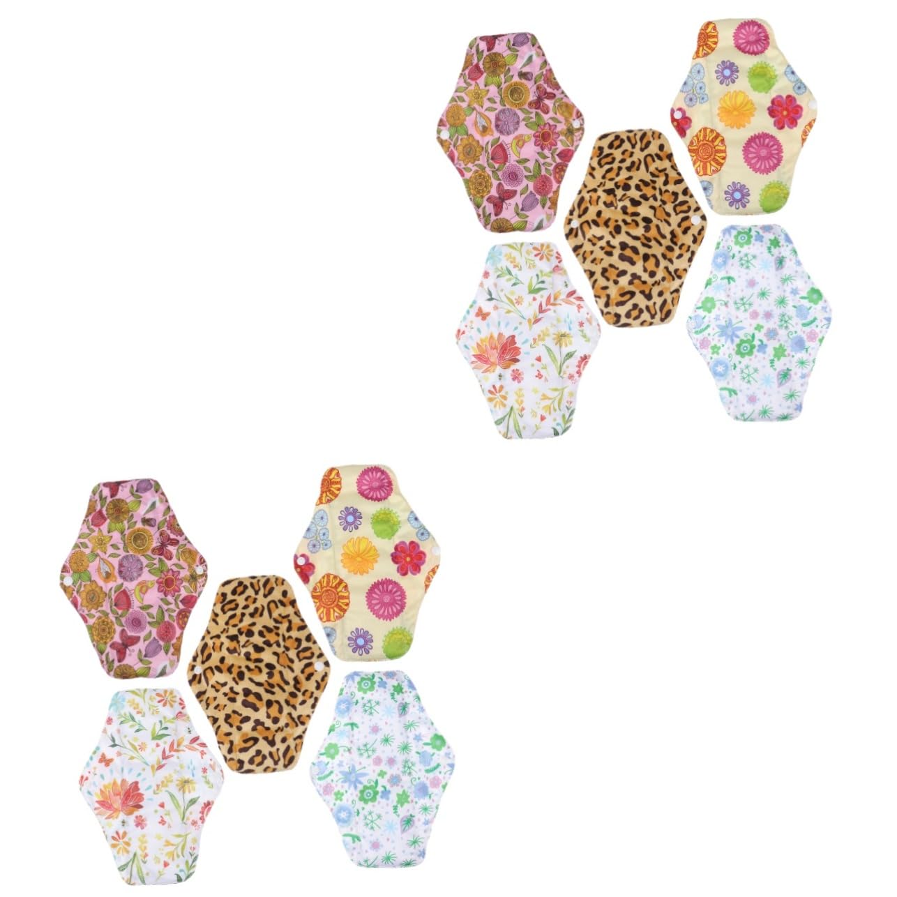 FOMIYES 10 Piezas compresas menstruales reutilizables compresas de tela cuecas menstruales almohadillas de tela de carbón de bambú compresas menstruales de tela toalla higiénica portátil