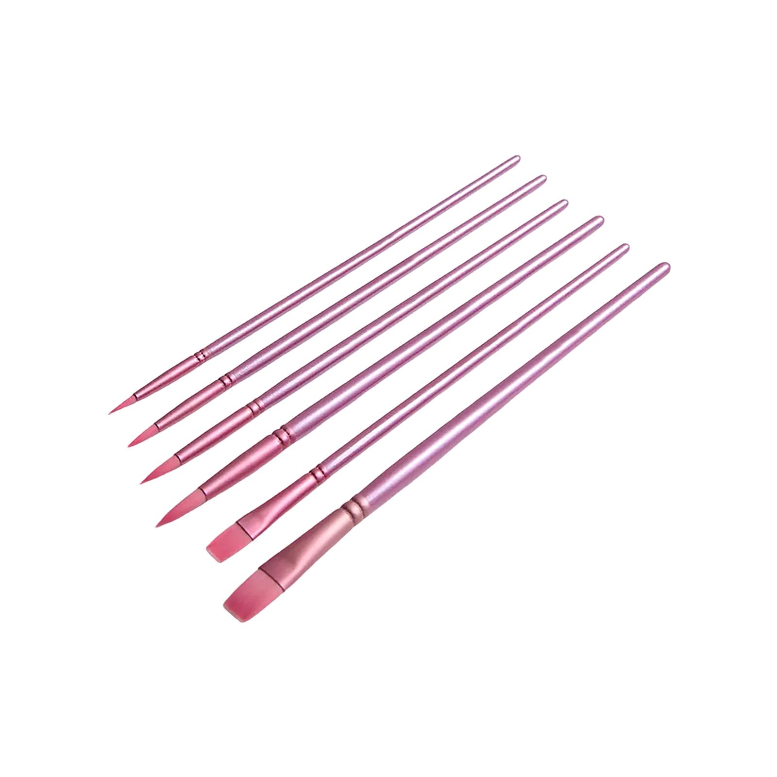 Msioytog C Of Artist Paintbrush For Anvas Fabri Wood Project With Nylon Bristles Nonslip Handle Paint Brushes Assorted Size Nylon Paint Brushes Art
