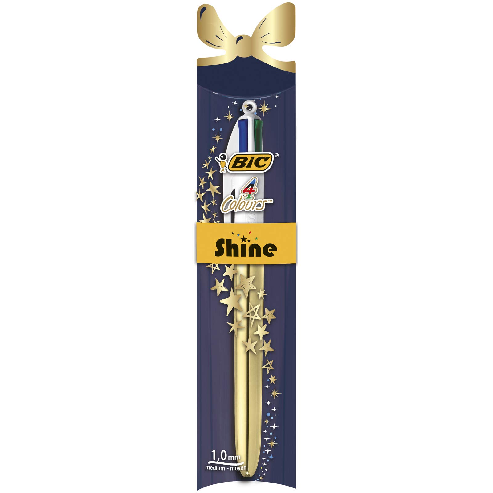 BIC Shine Xmas Stylo-bille 4 couleurs assorties