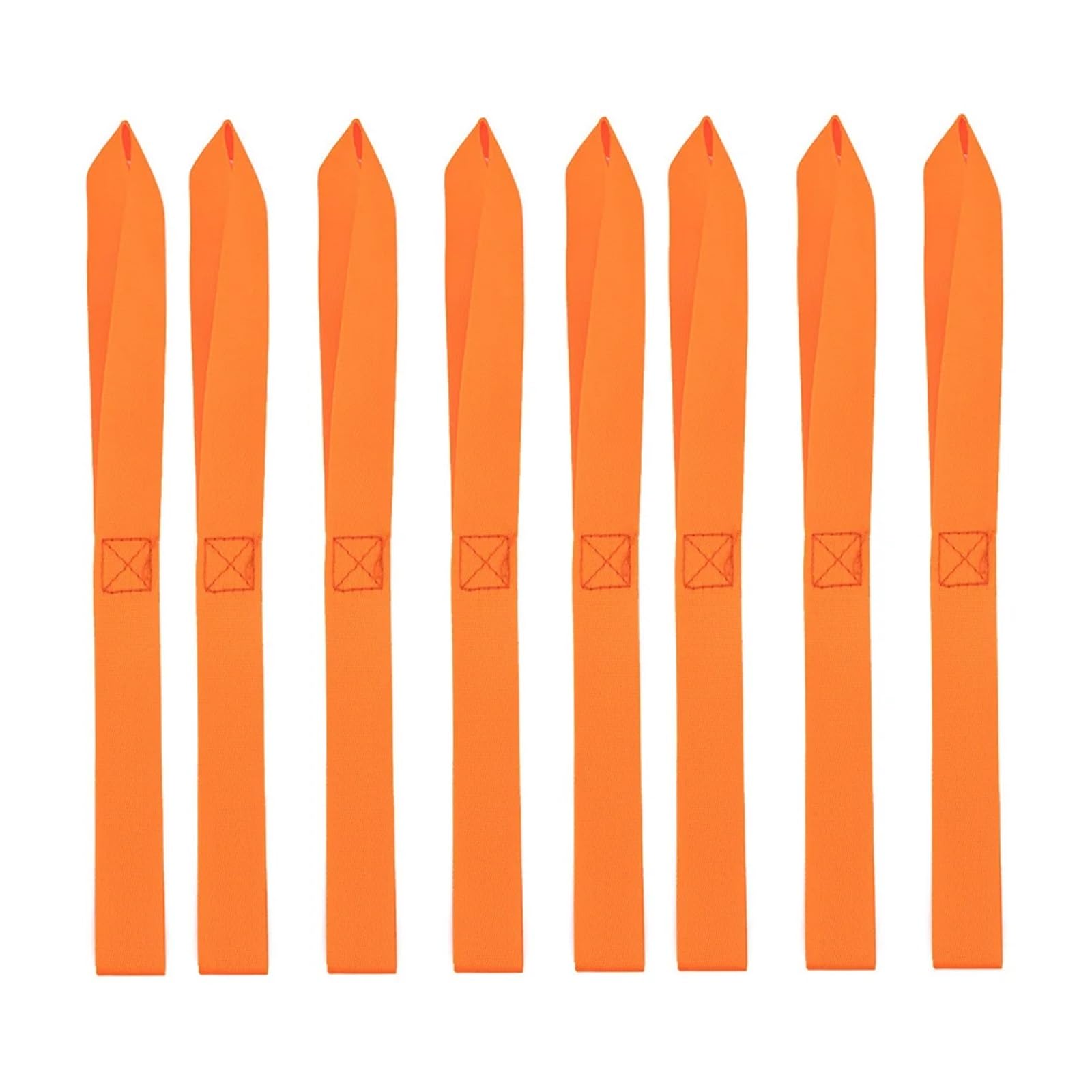Tie Down Strap, 8 Pack 13x1 Inch Soft Loop Tie-Down Strap for Securing ATV Motorcycle Motorbike(Oranje)