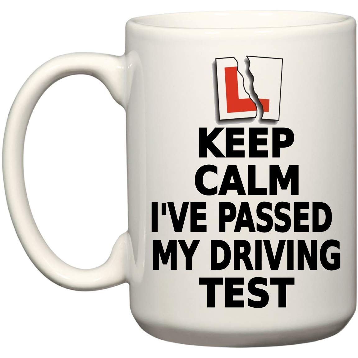 Tazza Regalo Con Scritta 'Keep Calm I've Passed My Driving Test' - Adatta A Microonde E Lavastoviglie, Idea Per Neo Patentati