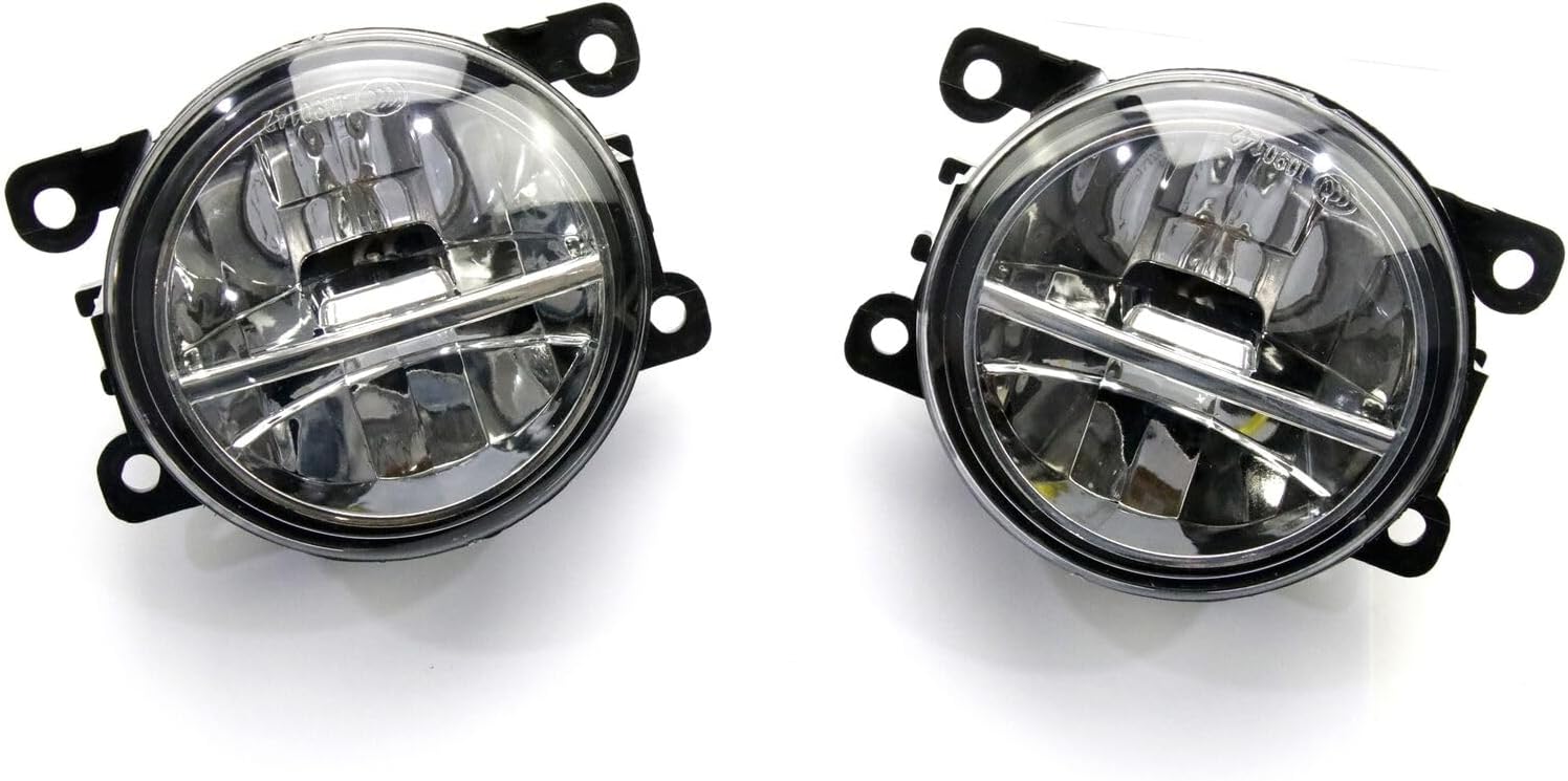 80W LED Fog Lights for 2011-2015 Ford Explorer & C-MAX | Bumper Lamps with PC Lens | OE 4F9Z15200AA FO259221 Direct Fit