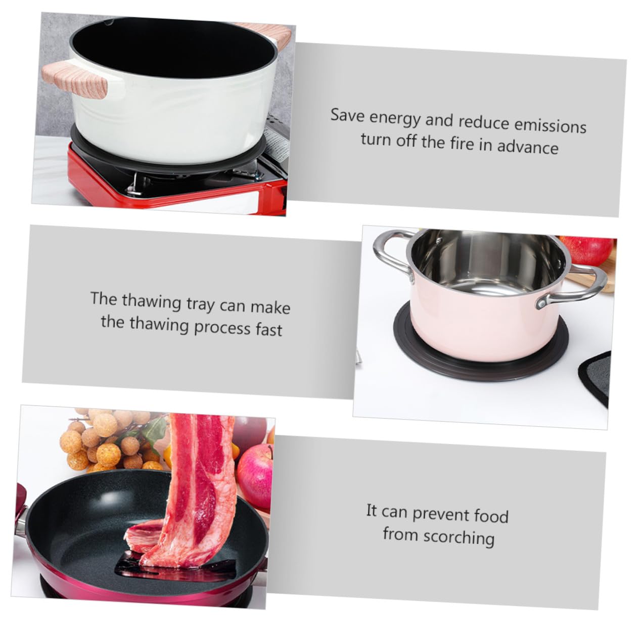 INOOMP Diffusore Calore Gas Stovetop Piastra Scongelamento Burn Protezione Pentole Riduttore per Cucina Gas e